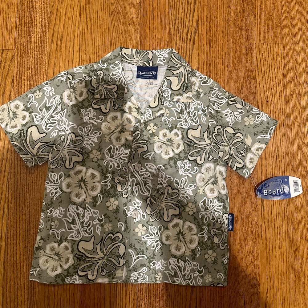 Sideout kids Hawaiian button down
